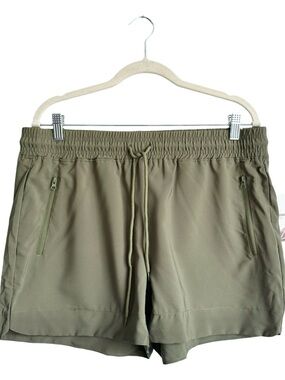 NWT Ebb & Flow Women's Athletic Shorts Olive Green Large Active Outdoor Vacation